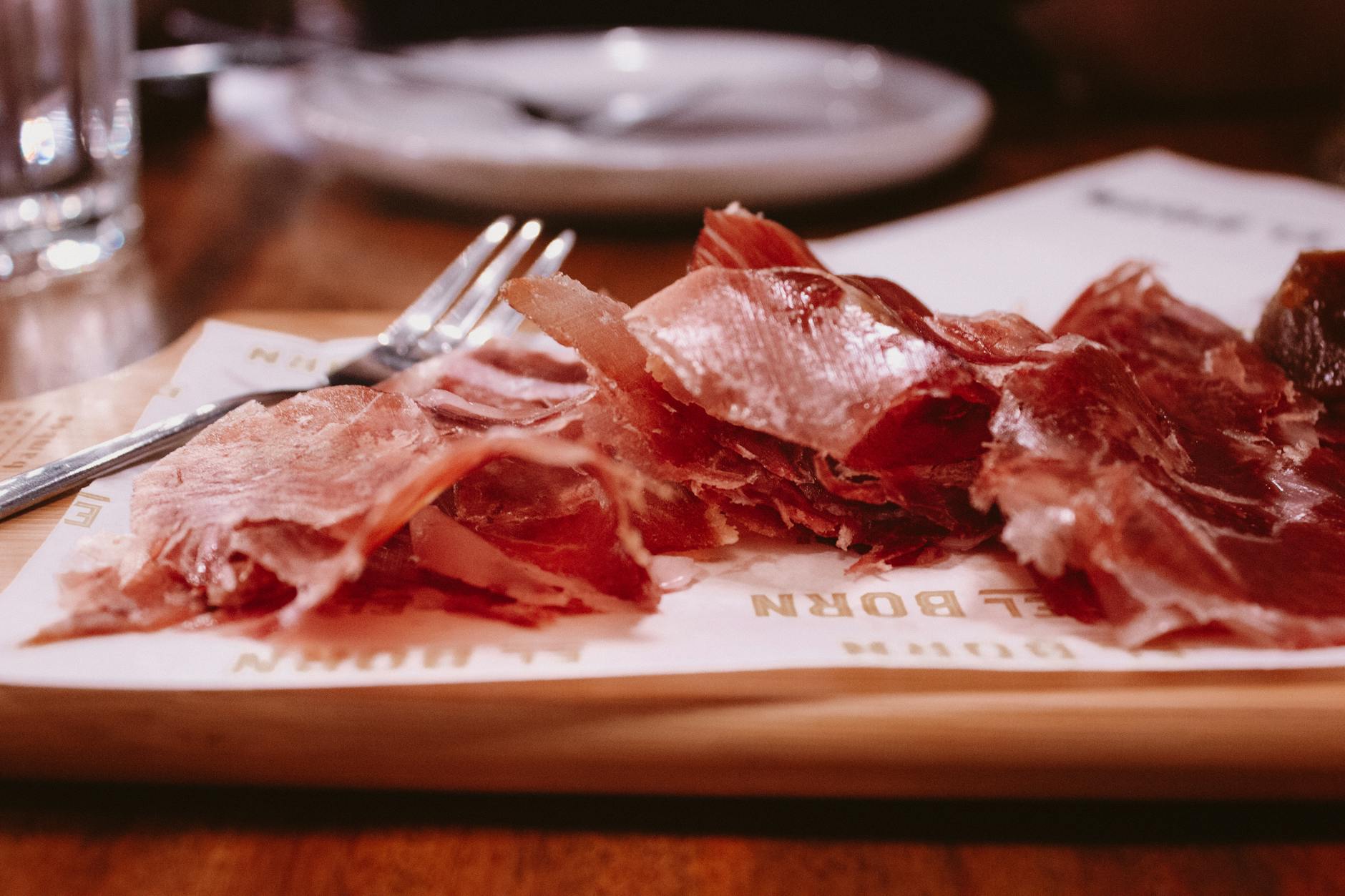 bacon on tray